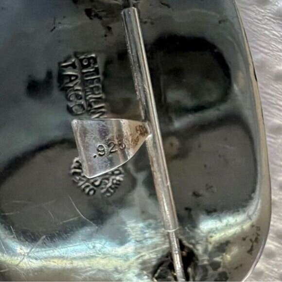 Vintage Taxco Mexico 950 Sterling Bow & Arrow Duel Overlay Pin W/ 925 Converter - Picture 6 of 9